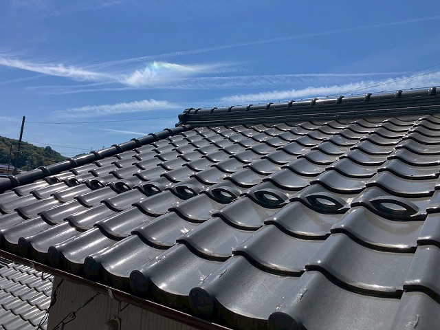 点検を行った瓦屋根